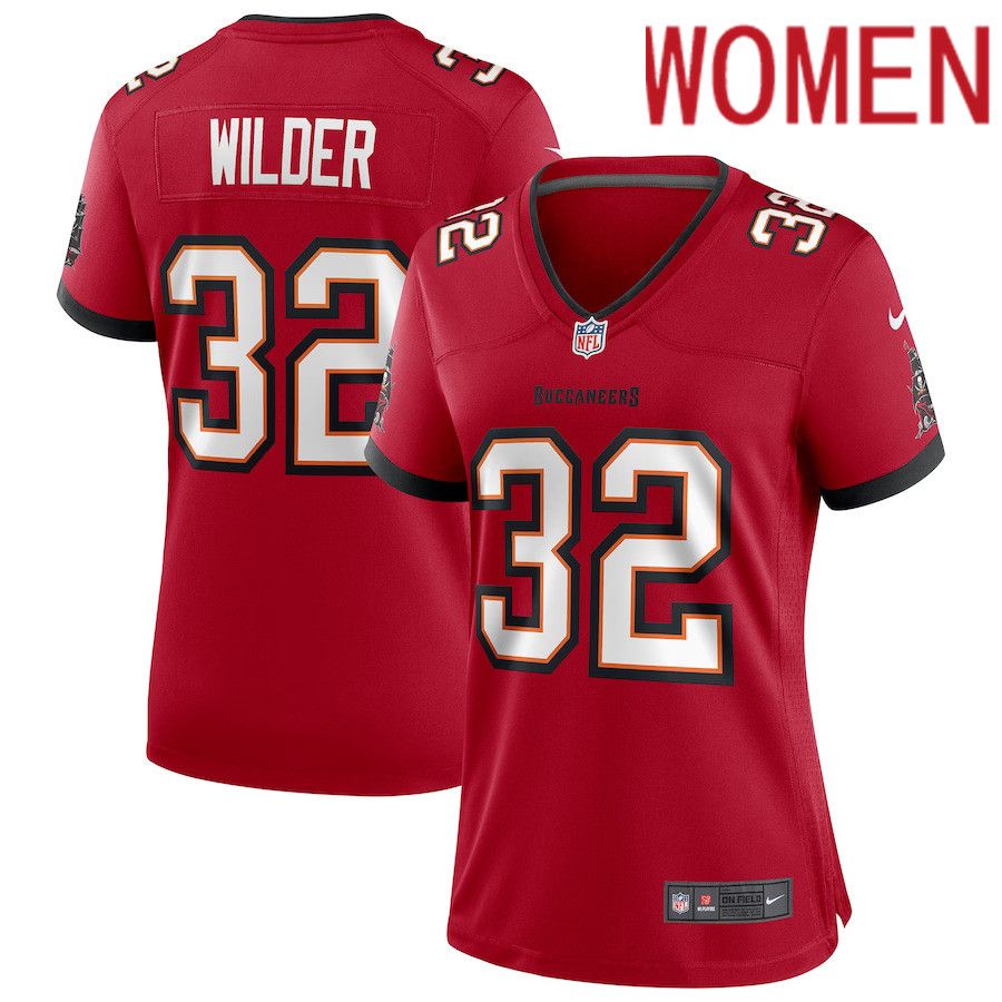 Women Tampa Bay Buccaneers 32 James Wilder Nike Red Game Retired Player NFL Jersey